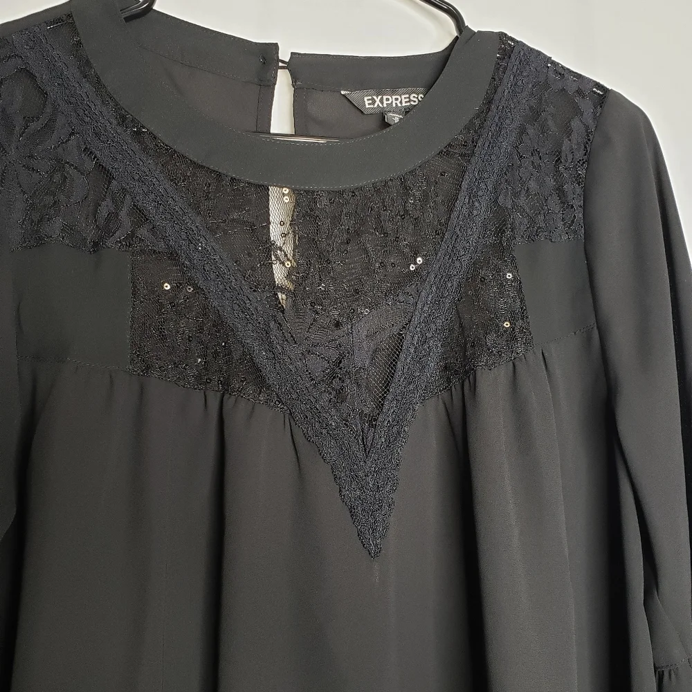 Women's long sleeve Express blouse size Medium - Picture 3 of 6